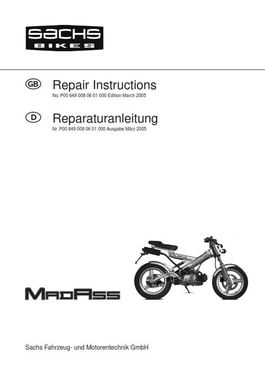 Sachs madass for sale craigslist hotsell