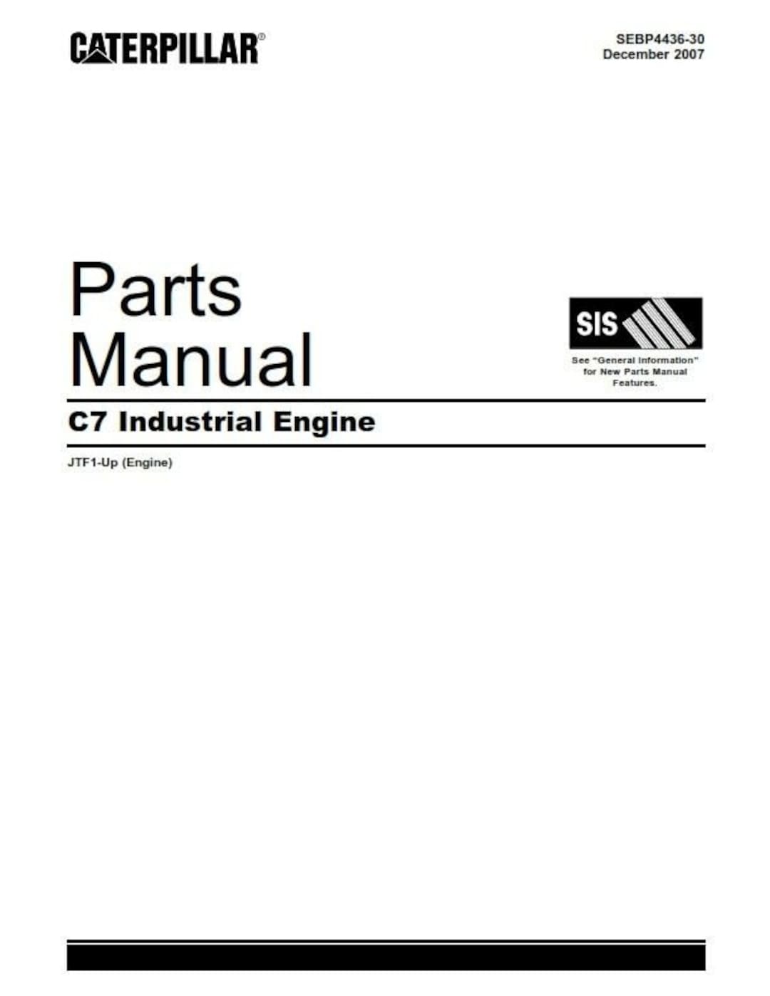 Caterpillar Cat C7 Industrial Engine jtf1-up Parts Manual - Etsy