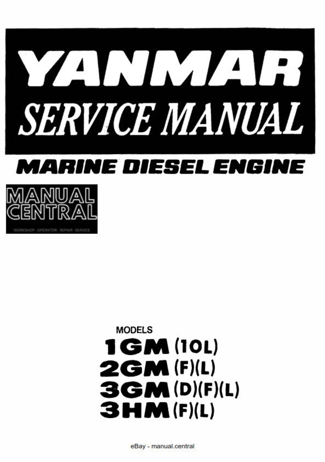 Yanmar 1gm 2gm 3gm 3hm Marine Diesel Engine Service Manual Etsy