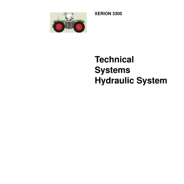 Claas Xerion 3300 Technische und Hydraulische Systeme Printed Comb Bound