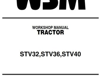 Kubota Traktor Stv32 Stv36 Stv40 Werkstatt Handbuch Reprinted