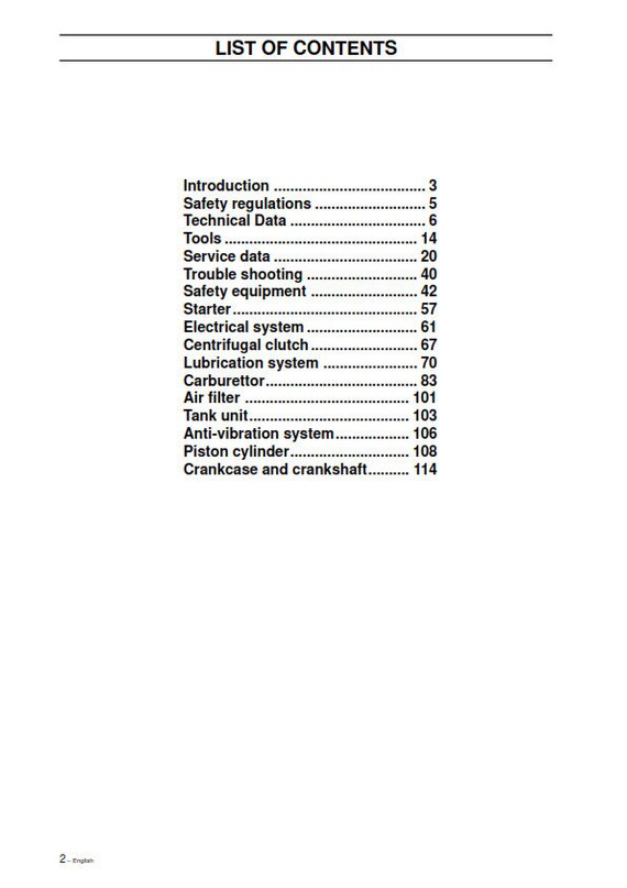 Husqvarna Chainsaw 254Xp 257 262Xp 61 268 272Xp Workshop Manual.