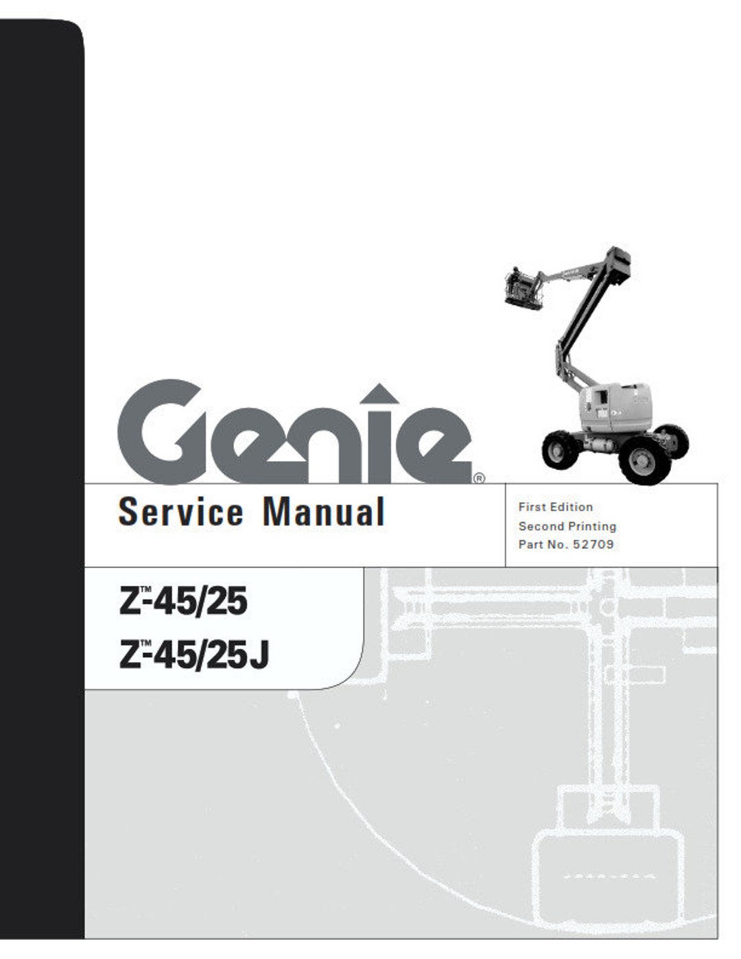 Genie Z-45/25 Z-45/25J Service Workshop Repair Manual Reprinted Sep 2000  Edition 