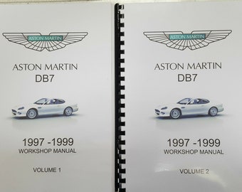 Aston Martin DB7 Manuel d'atelier 97 - 99 Réimprimé A4 Comb Bound 797 Pages