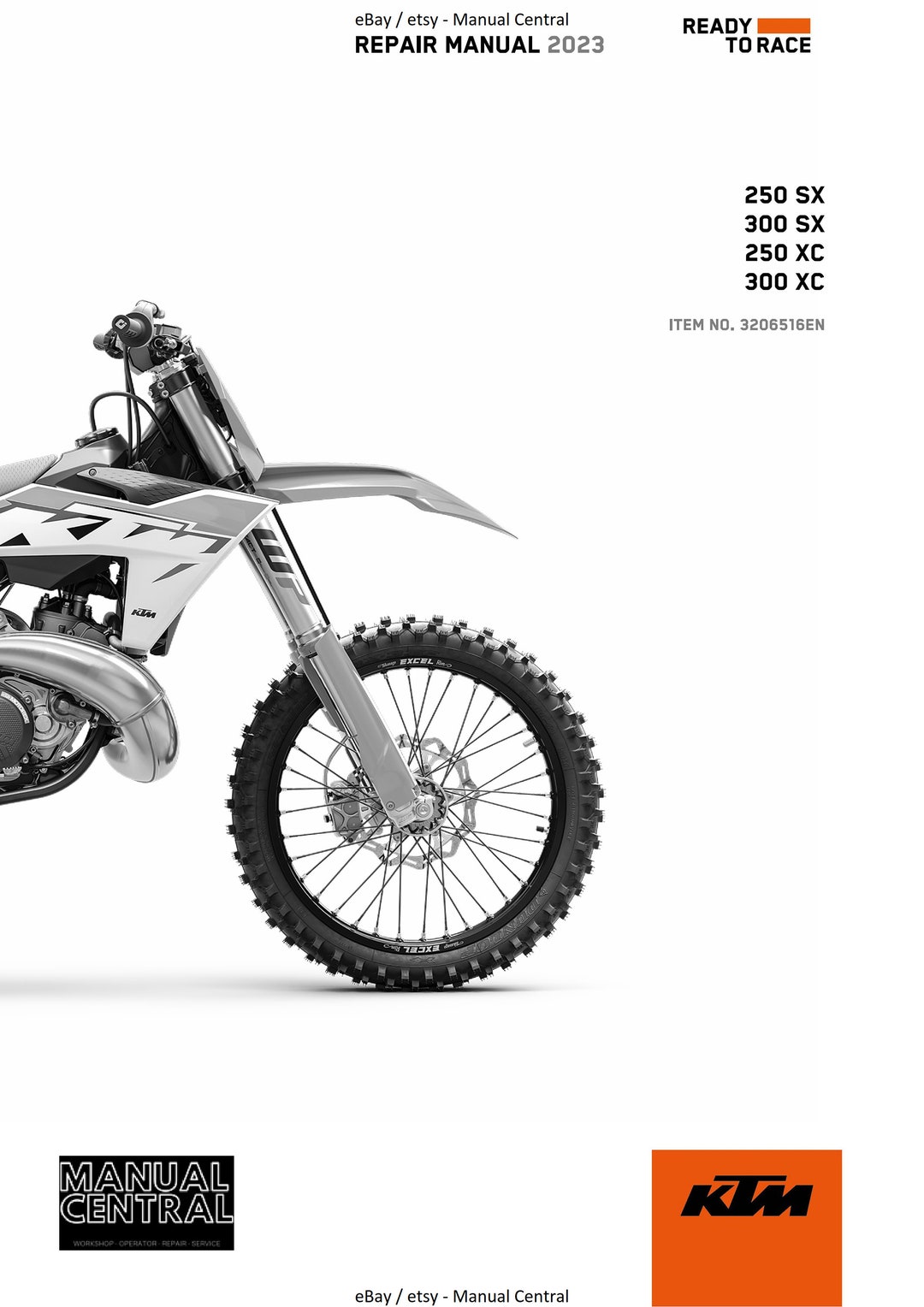 KTM 2023 250 300 SX XC Workshop Repair Service Manual Reprinted and Comb Bound Etsy