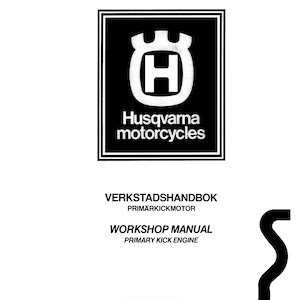 Husqvarna 1980 bis 1985 Primärer Kick Motor Reparatur Werkstatt Service Handbuch Nachdruck Kammgebunden Bild 1