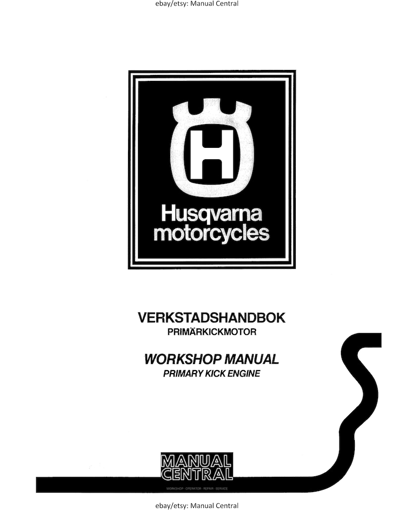 Husqvarna 1980 to 1985 Primary Kick Engine Repair Workshop Service Manual Reprinted Comb Bound image 1
