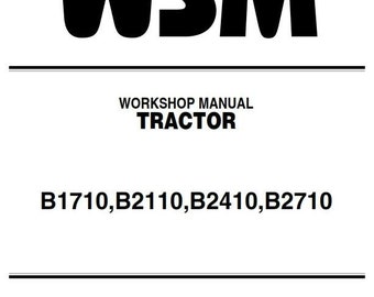 Kubota Traktor B1710 B2110 B2410 B2710 Werkstatt Handbuch 2006 Edition Reprinted