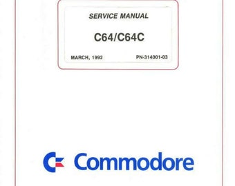 Commodore C64 C64c Computer Service Repair Workshop Manual Reprinted 1992