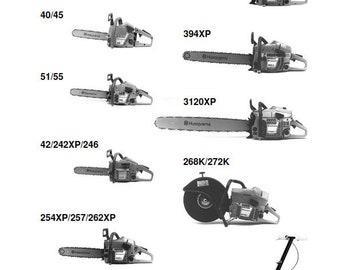 Husqvarna Chainsaw 36 41 40 45 51 55 42 242Xp 246 Workshop Manual Reprinted