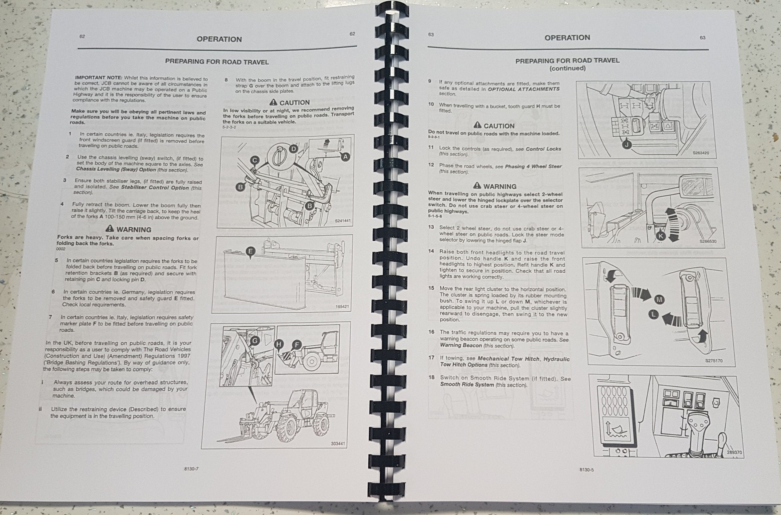 Jcb Loadall 530, 532, 535, 537, 540 Serie Telescopico Gestore - Foto 13