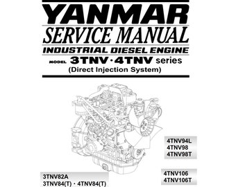 Yanmar 3Tnv 4Tnv Series Service Workshop Repair Manual Réimprimé