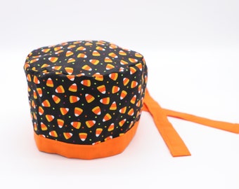 Halloween Candy Corn Nurse Scrub Cap