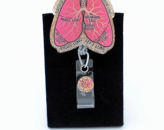 Glitter longen badgehaspel: ademhalingstherapeut, RT, longarts