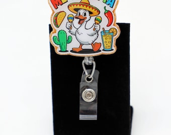Me-Goose-Ta Badge Reel, Spanish Theme RN Retractable Badge