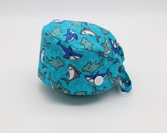 Men&#39;s Scrub Cap, Unisex Scrub Cap, Men&#39;s Tie Back Scrub Cap, Shark Scrub Cap, Medical Surgical Scrub Cap, Nurse Scrub Cap, Men&#39;s Skull Cap