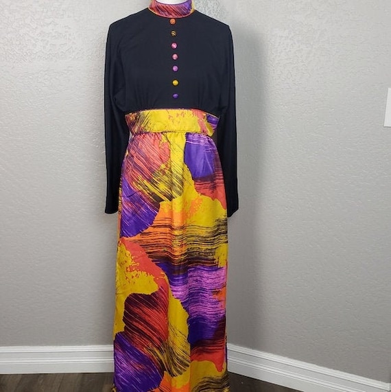 Vintage Tori Richard Honolulu Maxi Dress Size 14