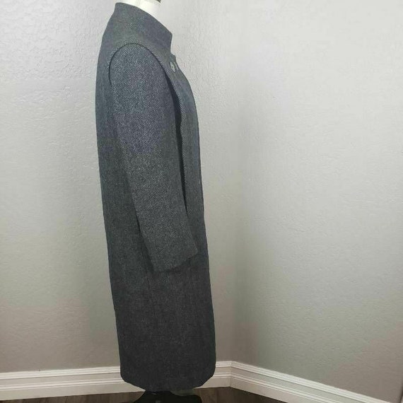 I. Magnin Womens Jacket Coat Gray Herringbone Woo… - image 6