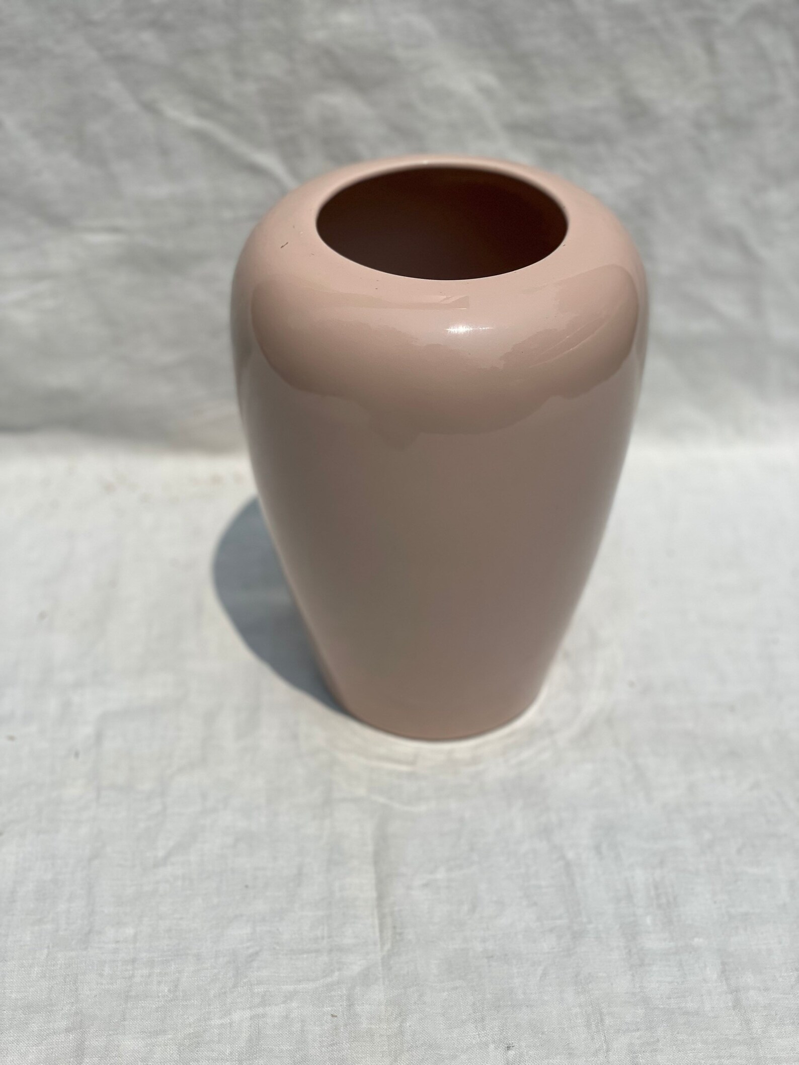 Large Light Pink Glossy Ceramic Vase Perfect for Pampas Etsy