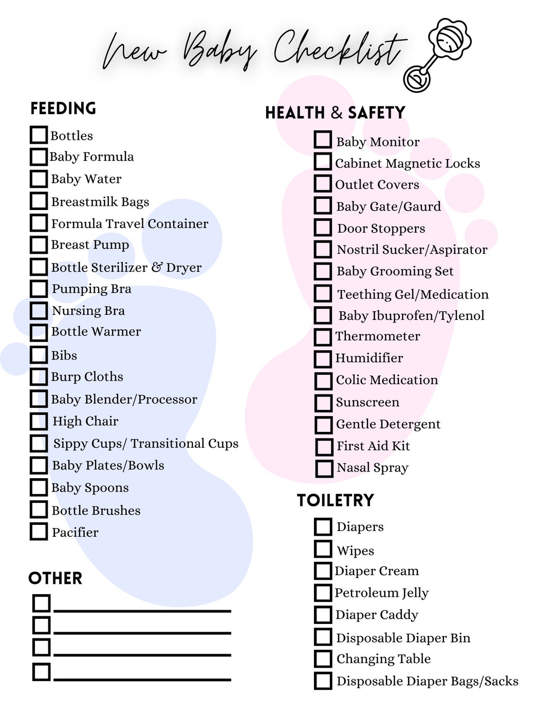 New Baby Checklist Hospital Checklist - Il 1080xN.5756963140 L08o 