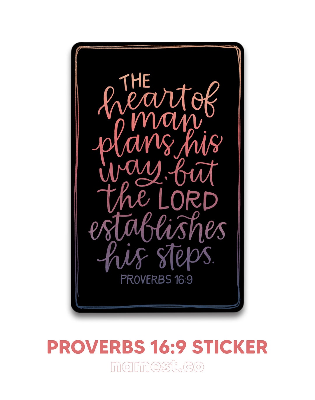 Bible Verse Scripture Sticker Hand-lettered Proverbs - Etsy