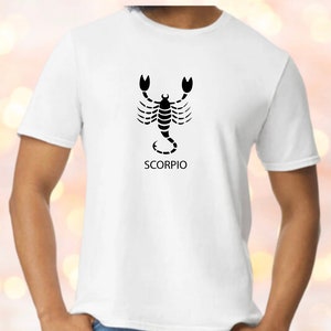 Camiseta unisex para adultos con el zodíaco, camiseta con el signo de Escorpio, divertida camiseta con el horóscopo.