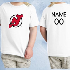 Koszulki unisex NHL dla dzieci, New Jersey Devils, Koszulka z tyłu i z przodu