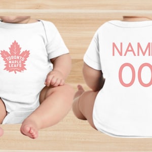 Toronto Maple Leafs Strampelanzug, Vorne und Hinten, Baby, Säugling, unisex Neugeborener Strampelanzug, Schwangerschaft Strampelanzug