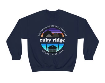 Ruby Ridge Operation Northern Exposure Heavy Blend Crew Sudadera