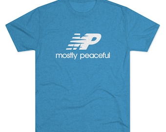 Mayormente pacífica papá zapatos Tri-Blend camiseta tri-blend para hombre