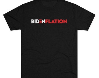 Bidenflation Joe Biden Inflation Herren Tri-Blend Crew T-Shirt
