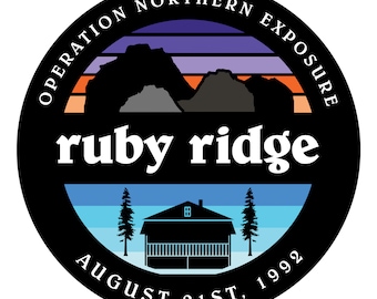 Ruby Ridge Northern Exposure vinilo adhesivo troquelado 3x3in