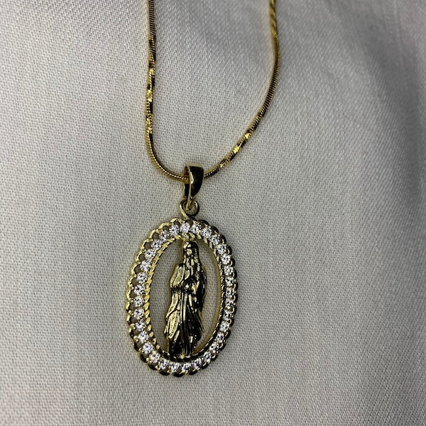 Virgin Mary Butterfly Necklace Etsy