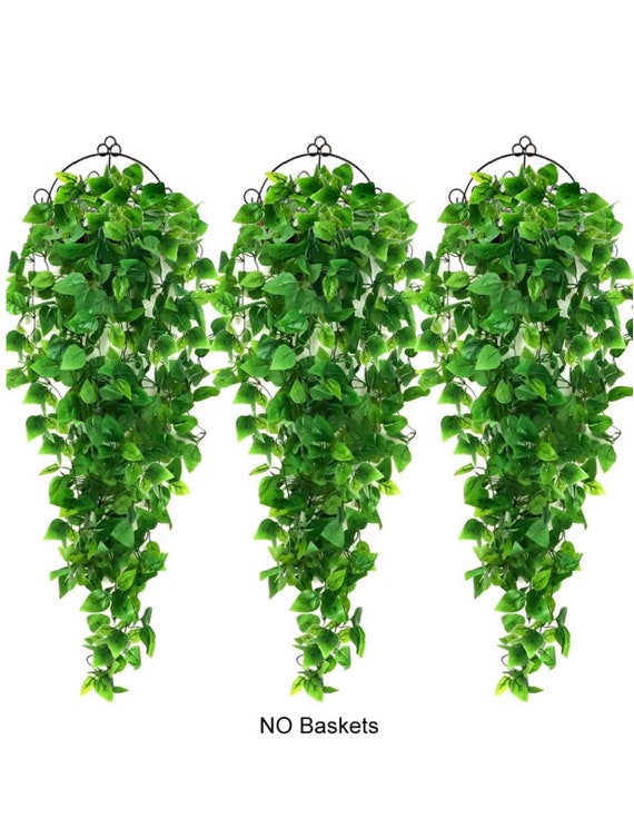 3PCS Artificial Hanging Plants FAKE Hanging Plant Faux Ivy Etsy