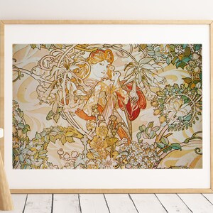 Alphonse Mucha Art Nouveau Print-Alphonse Mucha Print Art Nouveau plakat, plakat w stylu vintage, Alphonse Prints, Mucha plakat