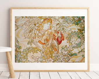 Alphonse Mucha Art Nouveau Print - Alphonse Mucha Print Art Nouveau Poster, Vintage Poster, Alphonse Prints, Mucha Poster