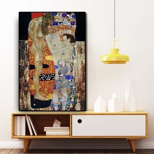 The Three Ages of Woman by Gustav Klimt Famous Painting Canvas Print Wall Art Picture For Living Room Decoration Nordic Home Decor Frameless