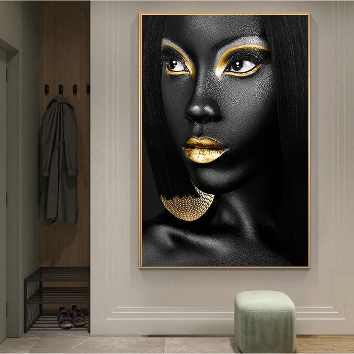 Black girl wall art Poster Black woman wall art Black woman Etsy España