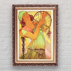 Alphonse Mucha Art Nouveau Print - Fruit by Alphonse Mucha Print Art Nouveau Poster, Alphonse Prints, Mucha Poster