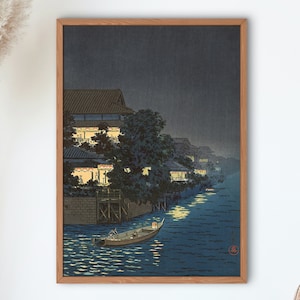Tsuchiya Koitsu Ukiyo e Prints - Yanagibashi 1934 by Tsuchiya Koitsu, Japanese Modern Ukiyo e prints, Japanese Woodblock Printing