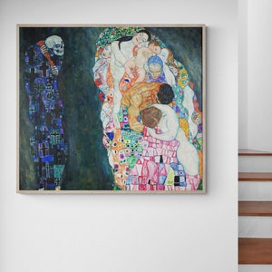 Gustav Klimt Art Print - Death and Life Klimt Prints Klimt Reproduction Housewarming Gift Idea Klimt  Poster for Decor Glimt Wall Art