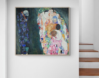 グスタフ・クリムト - 死と生（1910） - 絵画 写真 ポスター プリント