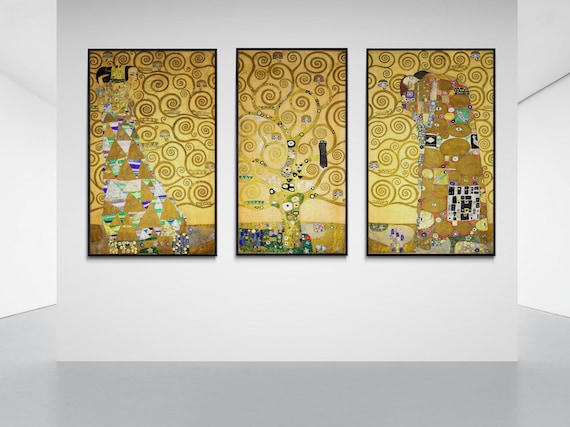 巨大 クリムト 生命の木 抽象画 Tree of Life キャンバス 青 Amazon.co.jp: 世界的に有名な絵画 グスタフクリムト生命の樹