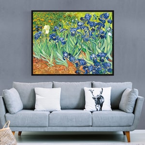 Irises, 1889 Poster Print by Vincent Van Gogh, Vincent Van Gogh Canvas Print, Vincent Van Gogh Poster, Irises Van Gogh Print