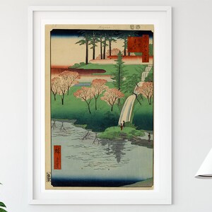 Ukiyo-e Print by Utagawa Hiroshige (Ando)- from One Hundred Famous Views of Edo Japan Poster Woodblock Japan prints, ukiyo e prints
