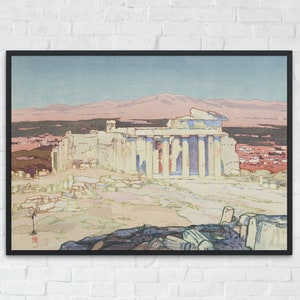 Yoshida Hiroshi Europe Series - Ruins of Athens 1925 Prints by Yoshida Hiroshi Woodblock Prints, Japan Woodblock Print
