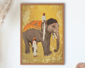 Yoshida Hiroshi Elephant (Zô), from the India and Southeast Asia Series 1931 Prints by Yoshida Hiroshi Woodblock Prints