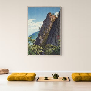 Kawase Hasui Prints Eight Views of Korea-Samburam Rock, Kumgang Mountain by Hasui Kawase Art Print, Japan Woodblock Print