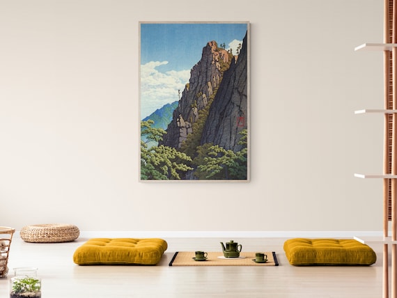 Kawase Hasui Prints Eight Views of Korea-samburam Rock