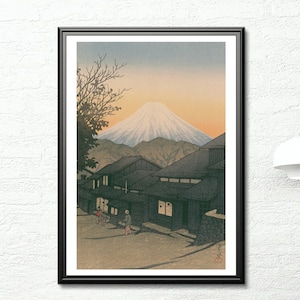 Kawase Hasui Prints Yui District, Suruga Town 1934 by Kawase Hasui Hasui Kawase Art Print, Japan Print Hasui Kawase, Japan Woodblock Print